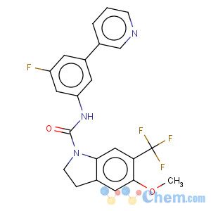 CAS No:181629-93-6 1H-Indole-1-carboxamide,N-[3-fluoro-5-(3-pyridinyl)phenyl]-2,3-dihydro-5-methoxy-6-(trifluoromethyl)-