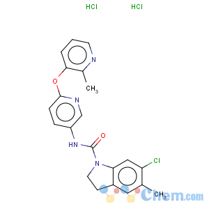 CAS No:181632-25-7 1H-Indole-1-carboxamide,6-chloro-2,3-dihydro-5-methyl-N-[6-[(2-methyl-3-pyridinyl)oxy]-3-pyridinyl]-
