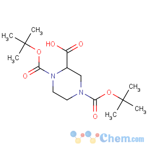 CAS No:181955-79-3 1,4-bis[(2-methylpropan-2-yl)oxycarbonyl]piperazine-2-carboxylic acid