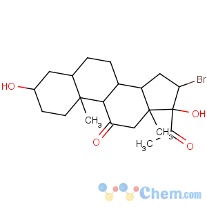 CAS No:18204-80-3 (3S,5S,8S,9S,10S,13S,14S,16S,17R)-17-acetyl-16-bromo-3,17-dihydroxy-10,<br />13-dimethyl-2,3,4,5,6,7,8,9,12,14,15,<br />16-dodecahydro-1H-cyclopenta[a]phenanthren-11-one