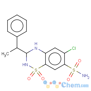 CAS No:1824-52-8 2H-1,2,4-Benzothiadiazine-7-sulfonamide,6-chloro-3,4-dihydro-3-(1-phenylethyl)-, 1,1-dioxide