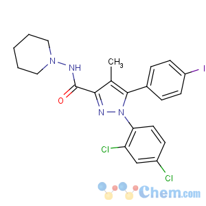CAS No:183232-66-8 1H-Pyrazole-3-carboxamide,1-(2,4-dichlorophenyl)-5-(4-iodophenyl)-4-methyl-N-1-piperidinyl-