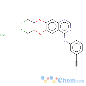 CAS No:183320-00-5 4-Quinazolinamine,6,7-bis(2-chloroethoxy)-N-(3-ethynylphenyl)-, hydrochloride (1:1)