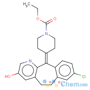CAS No:183483-15-0 1-Piperidinecarboxylicacid,4-(8-chloro-5,6-dihydro-3-hydroxy-11H-benzo[5,6]cyclohepta[1,2-b]pyridin-11-ylidene)-,ethyl ester