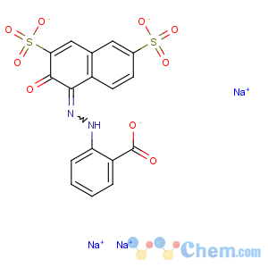 CAS No:1836-22-2 Benzoic acid,2-[2-(2-hydroxy-3,6-disulfo-1-naphthalenyl)diazenyl]-, sodium salt (1:3)