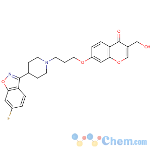CAS No:183849-43-6 4H-1-Benzopyran-4-one,7-[3-[4-(6-fluoro-1,2-benzisoxazol-3-yl)-1-piperidinyl]propoxy]-3-(hydroxymethyl)-