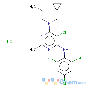 CAS No:184241-44-9 4,6-Pyrimidinediamine,5-chloro-N4-(cyclopropylmethyl)-2-methyl-N4-propyl-N6-(2,4,6-trichlorophenyl)-