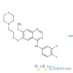 CAS No:184475-55-6 N-(3-chloro-4-fluorophenyl)-7-methoxy-6-(3-morpholin-4-ylpropoxy)<br />quinazolin-4-amine