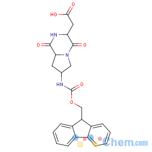 CAS No:184700-26-3 2-[(3S,7S,8aS)-7-(9H-fluoren-9-ylmethoxycarbonylamino)-1,4-dioxo-2,3,6,<br />7,8,8a-hexahydropyrrolo[1,2-a]pyrazin-3-yl]acetic acid