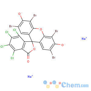 CAS No:18472-87-2 Spiro[isobenzofuran-1(3H),9'-[9H]xanthen]-3-one,2',4',5',7'-tetrabromo-4,5,6,7-tetrachloro-3',6'-dihydroxy-, sodium salt (1:2)