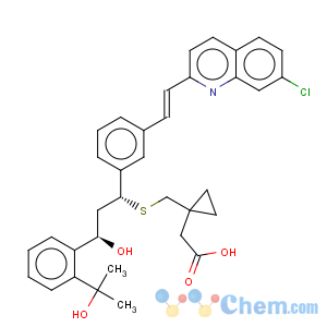 CAS No:184763-26-6 Cyclopropaneaceticacid,1-[[[(1R,3R)-1-[3-[(1E)-2-(7-chloro-2-quinolinyl)ethenyl]phenyl]-3-hydroxy-3-[2-(1-hydroxy-1-methylethyl)phenyl]propyl]thio]methyl]-