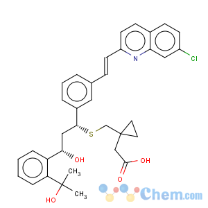 CAS No:184763-29-9 Cyclopropaneaceticacid,1-[[[(1R,3S)-1-[3-[(1E)-2-(7-chloro-2-quinolinyl)ethenyl]phenyl]-3-hydroxy-3-[2-(1-hydroxy-1-methylethyl)phenyl]propyl]thio]methyl]-