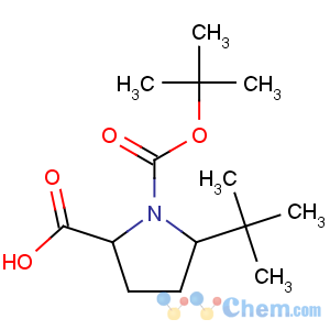 CAS No:185142-24-9 (2S,<br />5S)-5-tert-butyl-1-[(2-methylpropan-2-yl)oxycarbonyl]pyrrolidine-2-<br />carboxylic acid