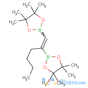 CAS No:185427-48-9 4,4,5,5-tetramethyl-2-[(Z)-1-(4,4,5,5-tetramethyl-1,3,<br />2-dioxaborolan-2-yl)hex-1-en-2-yl]-1,3,2-dioxaborolane
