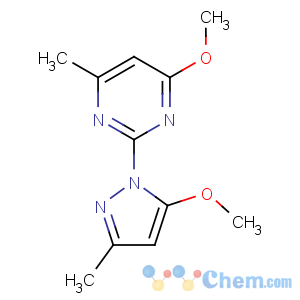 CAS No:18694-40-1 4-methoxy-2-(5-methoxy-3-methylpyrazol-1-yl)-6-methylpyrimidine
