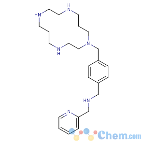 CAS No:18718-10-0 N-(pyridin-2-ylmethyl)-1-[4-(1,4,8,<br />11-tetrazacyclotetradec-1-ylmethyl)phenyl]methanamine