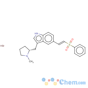 CAS No:188113-69-1 1H-Indole,3-[[(2R)-1-methyl-2-pyrrolidinyl]methyl]-5-[(1E)-2-(phenylsulfonyl)ethenyl]-,hydrobromide (1:1)