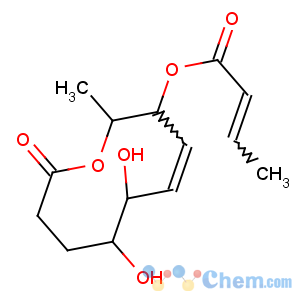 CAS No:188605-15-4 2-Butenoic acid,(2R,3S,4E,6R,7S)-3,6,7,8,9,10-hexahydro-6,7-dihydroxy-2-methyl-10-oxo-2H-oxecin-3-ylester, (2E)-