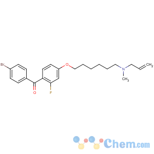 CAS No:189197-69-1 Methanone, (4-bromophenyl)[2-fluoro-4-[[6-(methyl-2-propenylamino)hexyl]oxy]phenyl]-,(2E)-2-butenedioate