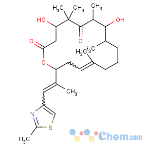 CAS No:189453-10-9 (4S,7R,8S,9S,13Z,16S)-4,8-dihydroxy-5,5,7,9,<br />13-pentamethyl-16-[(E)-1-(2-methyl-1,<br />3-thiazol-4-yl)prop-1-en-2-yl]-1-oxacyclohexadec-13-ene-2,6-dione