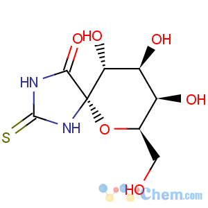 CAS No:189633-62-3 6-Oxa-1,3-diazaspiro[4.5]decan-4-one,8,9,10-trihydroxy-7-(hydroxymethyl)-2-thioxo-, (5S,7R,8R,9S,10R)-