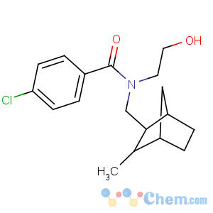 CAS No:18966-32-0 4-chloro-N-(2-hydroxyethyl)-N-[(2-methyl-3-bicyclo[2.2.1]heptanyl)<br />methyl]benzamide