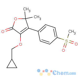 CAS No:189954-96-9 3-(cyclopropylmethoxy)-5,<br />5-dimethyl-4-(4-methylsulfonylphenyl)furan-2-one