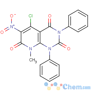 CAS No:189998-36-5 Pyrido[2,3-d]pyrimidine-2,4,7(1H,3H,8H)-trione,5-chloro-8-methyl-6-nitro-1,3-diphenyl-