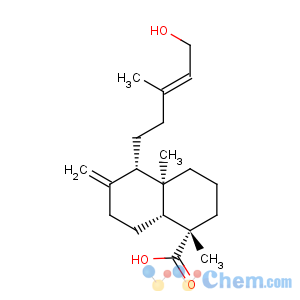CAS No:1909-91-7 1-Naphthalenecarboxylicacid,decahydro-5-[(3E)-5-hydroxy-3-methyl-3-penten-1-yl]-1,4a-dimethyl-6-methylene-,(1S,4aR,5S,8aR)-