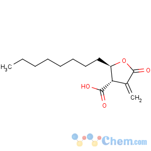 CAS No:191282-48-1 3-Furancarboxylic acid,tetrahydro-4-methylene-2-octyl-5-oxo-, (2R,3S)-rel-