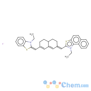 CAS No:19208-27-6 Benzothiazolium,3-ethyl-2-[[7-[(1-ethylnaphtho[1,2-d]thiazol-2(1H)-ylidene)methyl]-4,4a,5,6-tetrahydro-2(3H)-naphthalenylidene]methyl]-,iodide (1:1)