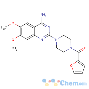 CAS No:19216-56-9 [4-(4-amino-6,<br />7-dimethoxyquinazolin-2-yl)piperazin-1-yl]-(furan-2-yl)methanone