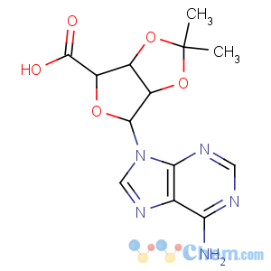 CAS No:19234-66-3 4-(6-aminopurin-9-yl)-2,2-dimethyl-3a,4,6,6a-tetrahydrofuro[3,4-d][1,<br />3]dioxole-6-carboxylic acid