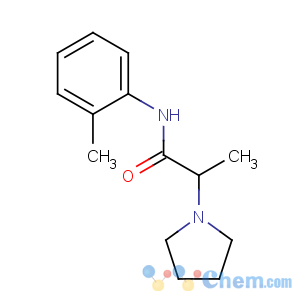 CAS No:19281-29-9 1-Pyrrolidineacetamide,a-methyl-N-(2-methylphenyl)-