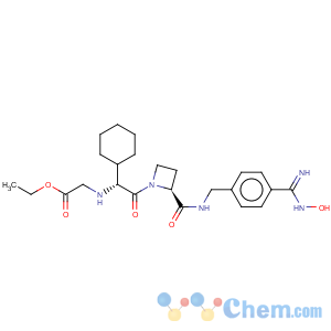 CAS No:192939-46-1 Glycine,N-[(1R)-1-cyclohexyl-2-[(2S)-2-[[[[4-[(hydroxyamino)iminomethyl]phenyl]methyl]amino]carbonyl]-1-azetidinyl]-2-oxoethyl]-,ethyl ester