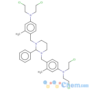 CAS No:19320-22-0 4,4'-[(2-phenyldihydropyrimidine-1,3(2H,4H)-diyl)dimethanediyl]bis[N,N-bis(2-chloroethyl)-3-methylaniline]