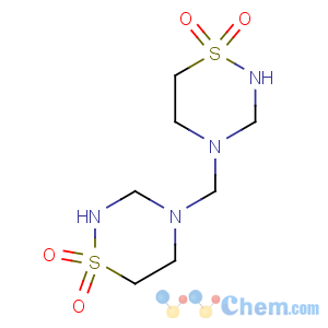 CAS No:19388-87-5 4-[(1,1-dioxo-1,2,4-thiadiazinan-4-yl)methyl]-1,2,4-thiadiazinane<br />1,1-dioxide