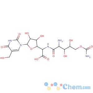 CAS No:19396-06-6 b-D-Allofuranuronic acid,5-[[2-amino-5-O-(aminocarbonyl)-2-deoxy-L-xylonoyl]amino]-1,5-dideoxy-1-[3,4-dihydro-5-(hydroxymethyl)-2,4-dioxo-1(2H)-pyrimidinyl]-