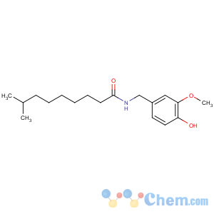 CAS No:19408-84-5 N-[(4-hydroxy-3-methoxyphenyl)methyl]-8-methylnonanamide