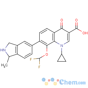 CAS No:194804-75-6 1-cyclopropyl-8-(difluoromethoxy)-7-[(1R)-1-methyl-2,<br />3-dihydro-1H-isoindol-5-yl]-4-oxoquinoline-3-carboxylic acid