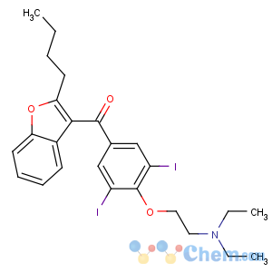 CAS No:1951-25-3 (2-butyl-1-benzofuran-3-yl)-[4-[2-(diethylamino)ethoxy]-3,<br />5-diiodophenyl]methanone