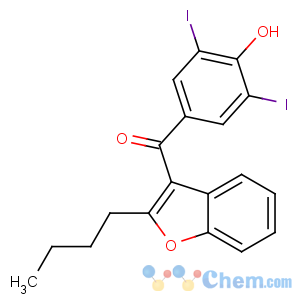 CAS No:1951-26-4 (2-butyl-1-benzofuran-3-yl)-(4-hydroxy-3,5-diiodophenyl)methanone