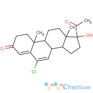 CAS No:1961-77-9 (8R,9S,10R,13S,14S,17R)-17-acetyl-6-chloro-17-hydroxy-10,13-dimethyl-2,<br />8,9,11,12,14,15,16-octahydro-1H-cyclopenta[a]phenanthren-3-one