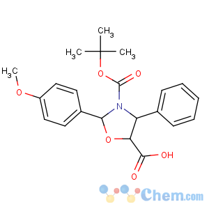 CAS No:196404-55-4 (4S,<br />5R)-2-(4-methoxyphenyl)-3-[(2-methylpropan-2-yl)oxycarbonyl]-4-phenyl-1,<br />3-oxazolidine-5-carboxylic acid