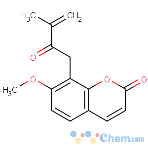 CAS No:19668-69-0 7-methoxy-8-(3-methyl-2-oxobut-3-enyl)chromen-2-one
