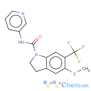 CAS No:196965-14-7 2,3-Dihydro-5-(methylthio)-N-3-pyridinyl-6-(trifluoromethyl)-(1H)-indole-1-carboxamide
