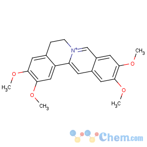 CAS No:19716-66-6 2,3,10,11-tetramethoxy-5,6-dihydroisoquinolino[2,1-b]isoquinolin-7-ium