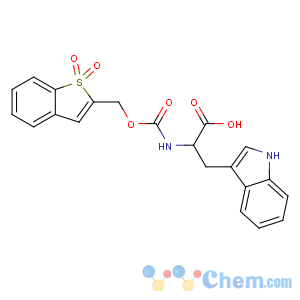 CAS No:197245-27-5 (2S)-2-[(1,<br />1-dioxo-1-benzothiophen-2-yl)methoxycarbonylamino]-3-(1H-indol-3-yl)<br />propanoic acid