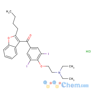 CAS No:19774-82-4 (2-butyl-1-benzofuran-3-yl)-[4-[2-(diethylamino)ethoxy]-3,<br />5-diiodophenyl]methanone