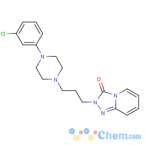 CAS No:19794-93-5 2-[3-[4-(3-chlorophenyl)piperazin-1-yl]propyl]-[1,2,4]triazolo[4,<br />3-a]pyridin-3-one
